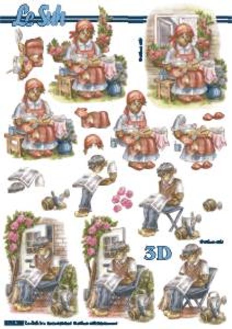 Hovedbilde 3D ark - Halm dame og mann