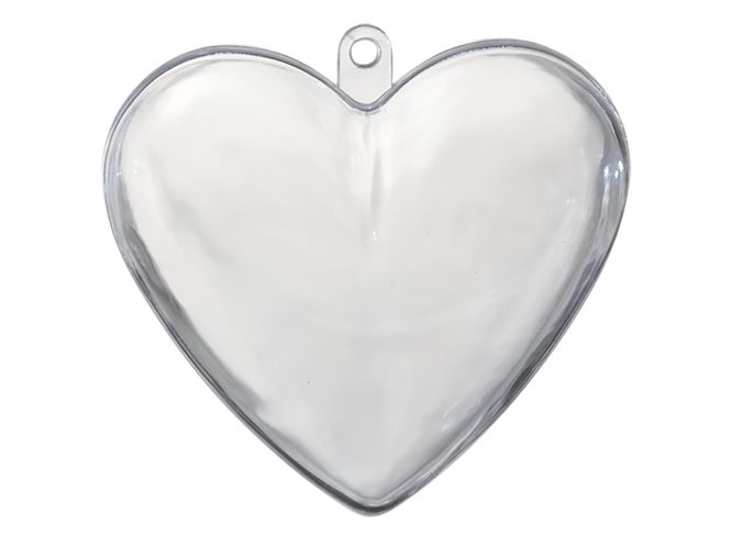 Hovedbilde Plasthjerte transparent 5stk ...
