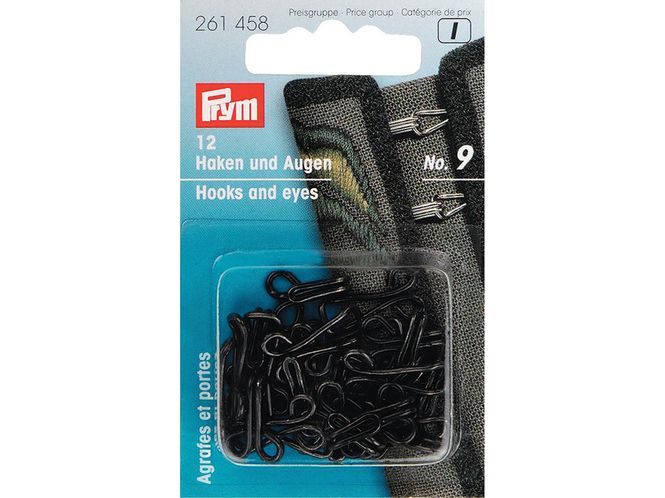 Hovedbilde Prym Hekter 12 par No.9 Sort