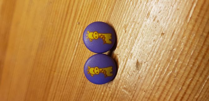 Hovedbilde Øyeknapp Giraff 13mm. lilla