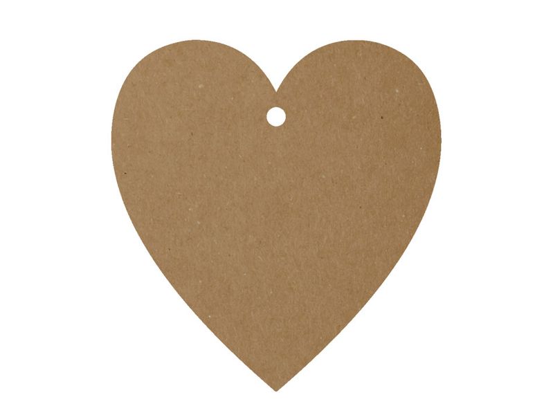 Staz Tags Hjerte 72x77mm 20stk – Kraft