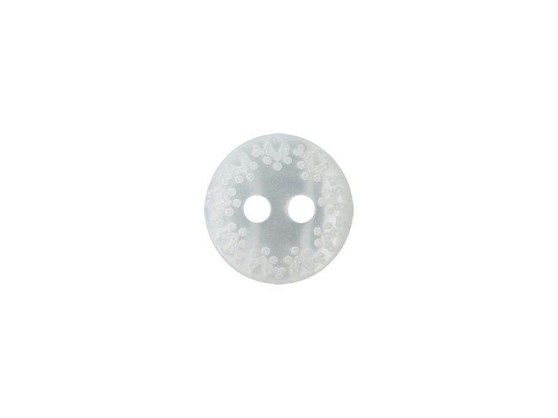 Knapp 453887 2-hull 11mm 12 Hvit