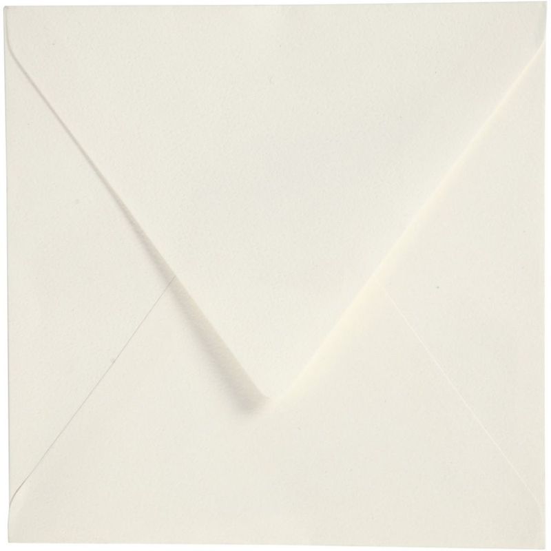 Konvolutter 50 stk. 16x16 cm, 120 g, råhvit